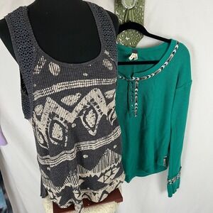 Free People lot of 2 Large Tops